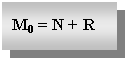 Text Box: M0 = N + R


