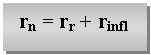 Text Box: rn = rr + rinfl