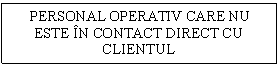 Text Box: PERSONAL OPERATIV CARE NU ESTE IN CONTACT DIRECT CU CLIENTUL