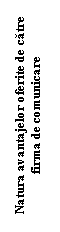 Text Box: Natura avantajelor oferite de catre firma de comunicare